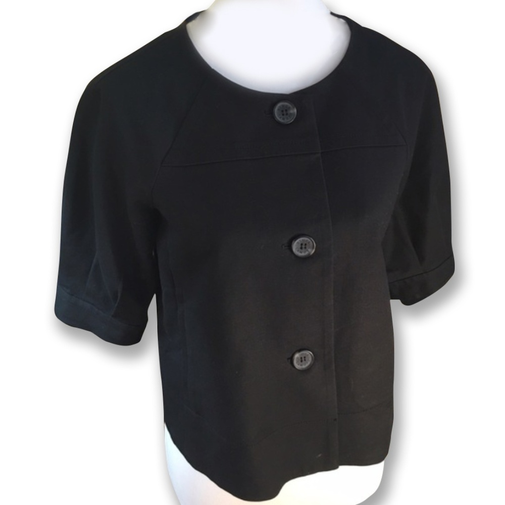 NEW Vince Camuto Black Cropped Jacket 3/4 sleeve